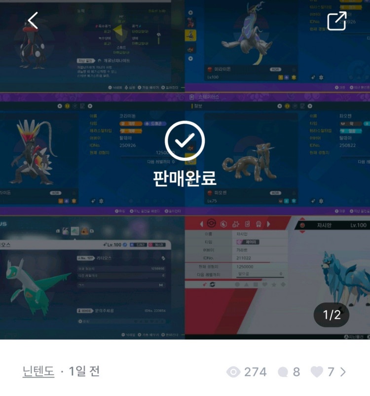 포켓몬스터 소드실드/스칼렛바이올렛/레전드ZA 배포몬, 주문제작 최저가 상점 (포챔스 대비 가능) 이미지