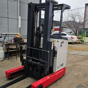 배터리 2020년식 신형 니찌유 입식 1.5톤 전동지게차 삼단마스트5M인상 500만 이미지