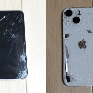 상처있는 아이폰13 미니 이미지