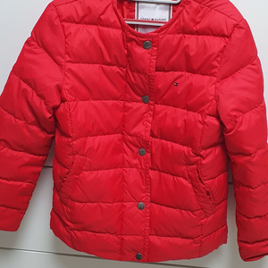 타미힐피거 키즈 레드 구스 다운 패딩 자켓 판매 이미지