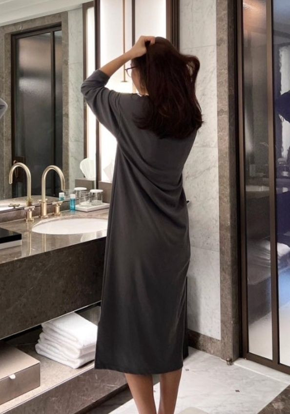 소윰 soyoom 테일라 잠옷 원피스(각각) 이미지