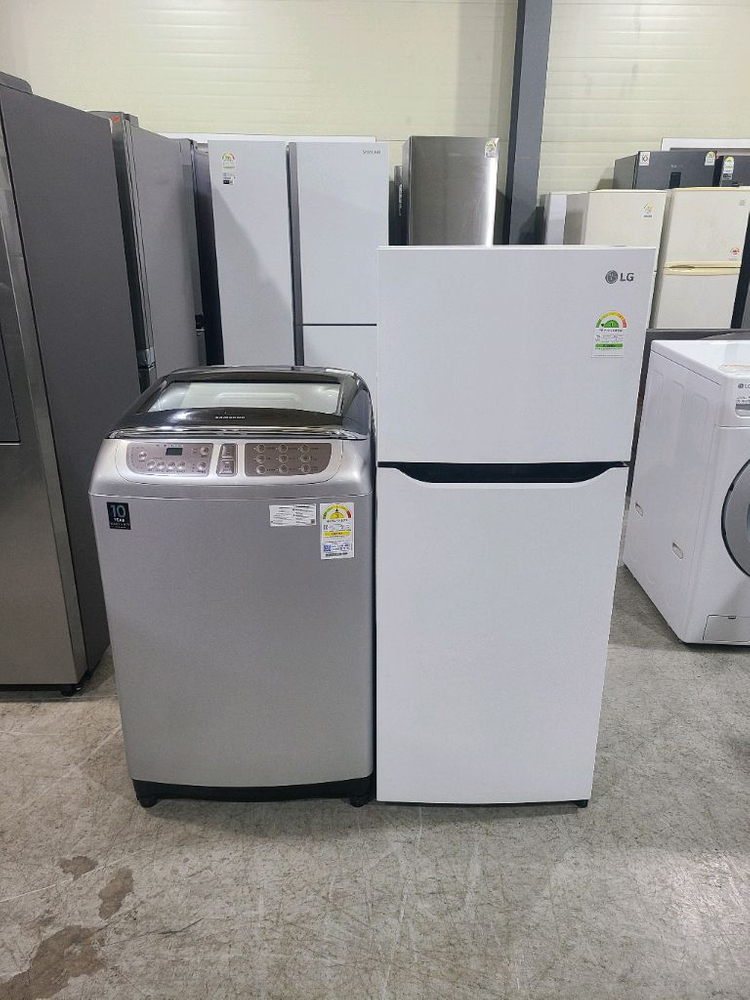 무료배송설치, 냉장고 세탁기 세트, 올분해통세척 이미지