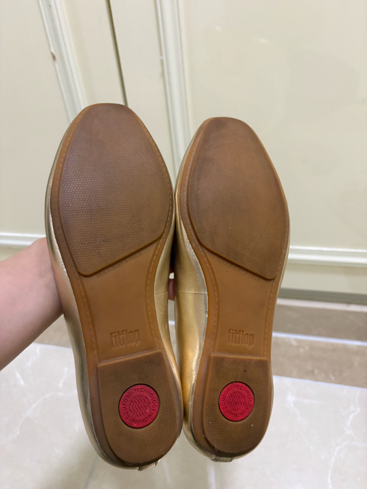 핏플랍 메탈릭 골드 플랫슈즈 240 (37.5) 이미지