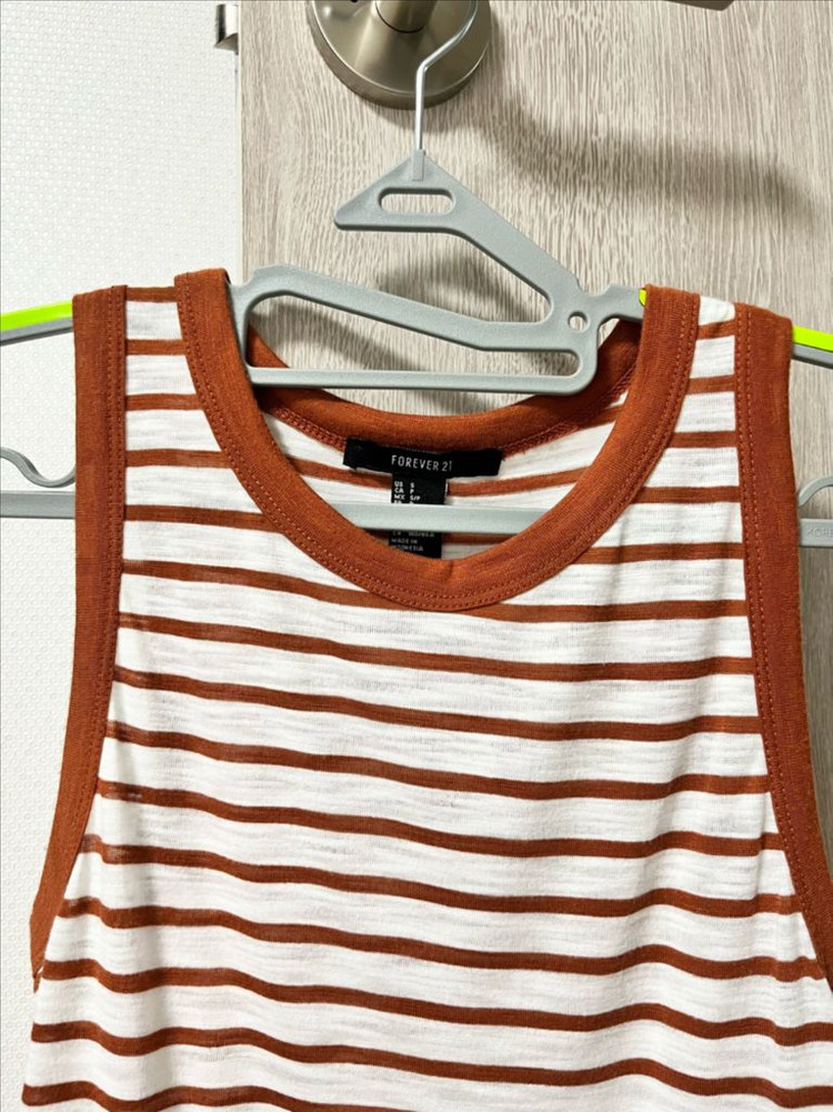 [S] 포에버21 스트라이프 민소매 이미지
