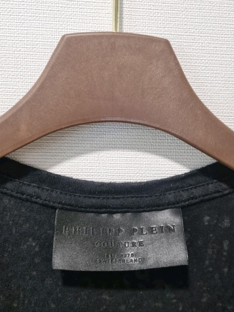 필립플레인 스컬 하트 큐빅 티셔츠 S 블랙 백화점정품 이미지