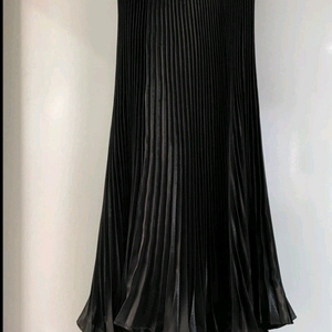 미착용)44-77size 플리츠주름 블랙 롱스커트 이미지