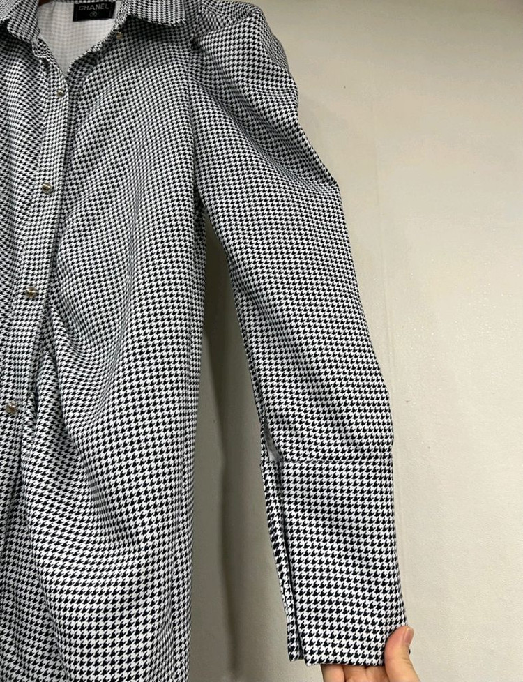 샤넬 하운드체크 롱원피스 이미지