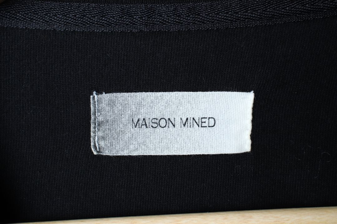 (L-XL) 메종미네드 반팔 티셔츠 빅로고 블랙 가시 이미지