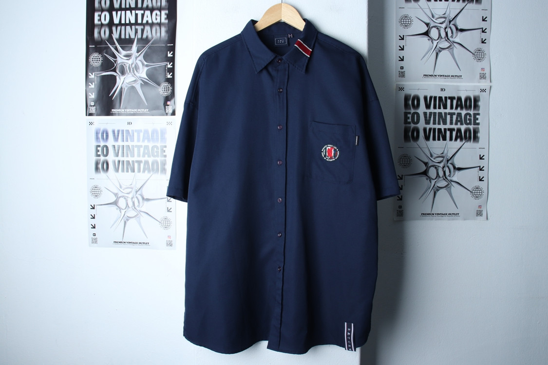 (XL-2XL) 로맨틱크라운 반팔셔츠 남방 빅사이즈 이미지