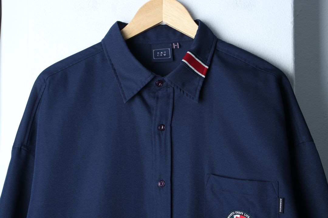 (XL-2XL) 로맨틱크라운 반팔셔츠 남방 빅사이즈 이미지