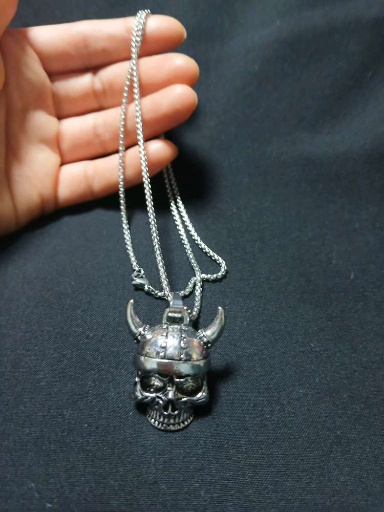 새상품) 해골 디자인 라이더 패션 스테인레스 목걸이 이미지