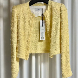 IRO 25ss 모아나 트위드 자켓 라이트옐로우36 이미지