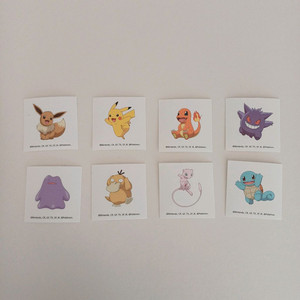 포켓몬스터 스티커씰 8종 이미지