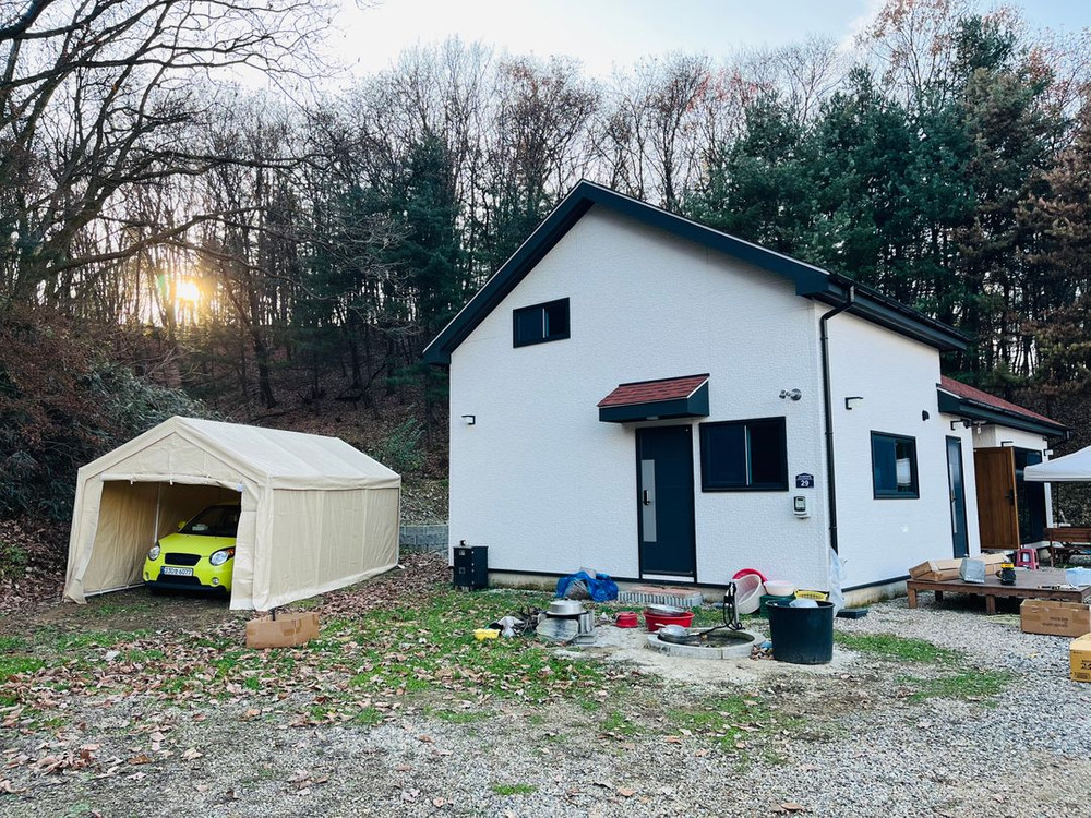 대형 이동식 자바라 천막 캐노피 그늘막 주차장 차양막 몽골텐트 방수 바퀴 창고 접이식 이미지