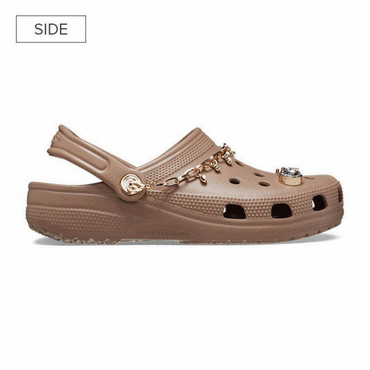 클래식 엠벨리쉬드 체인 클로그 여성 샌들 단화 슬리퍼 단화 스니커즈 이미지