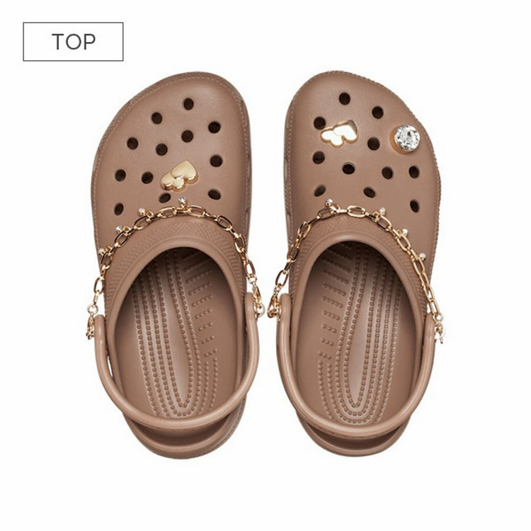 클래식 엠벨리쉬드 체인 클로그 여성 샌들 단화 슬리퍼 단화 스니커즈 이미지
