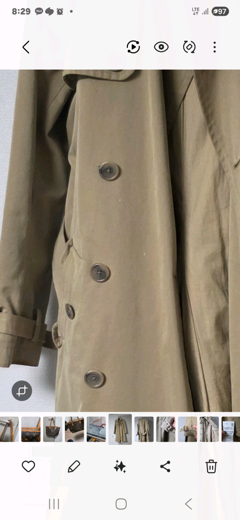 정품 랄프로렌 베이지 트렌치 코트 2사이즈 이미지