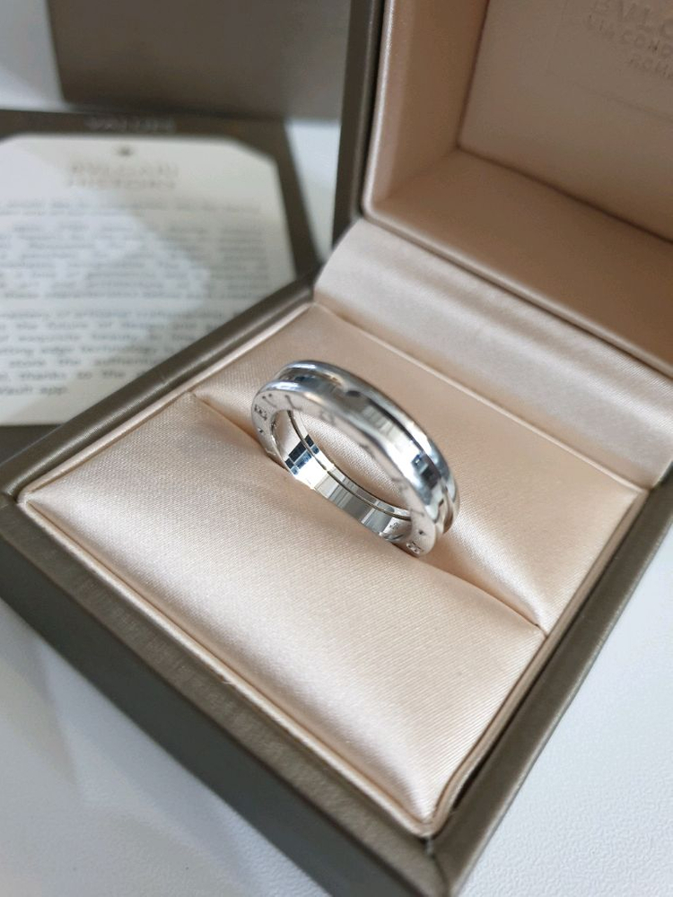 불가리 정품 비제로원 1밴드링 반지 화이트 57호 이미지