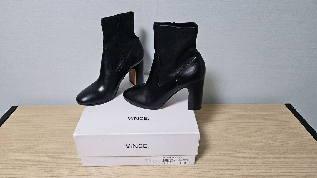 [250,8M]빈스-앵클부츠, 가죽부츠 (블랙) 이미지