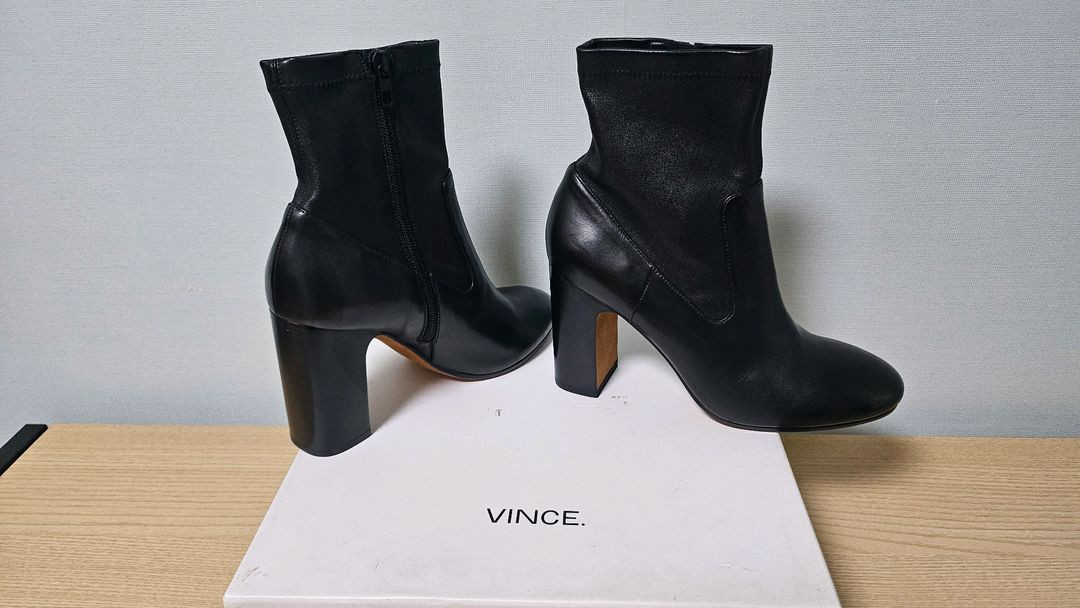 [250,8M]빈스-앵클부츠, 가죽부츠 (블랙) 이미지