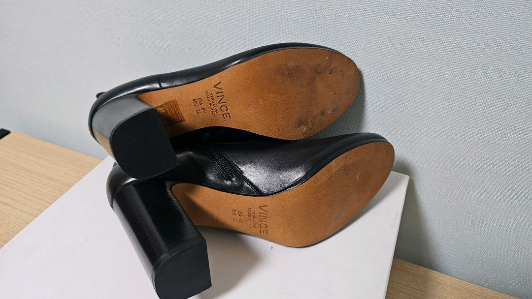 [250,8M]빈스-앵클부츠, 가죽부츠 (블랙) 이미지