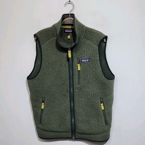 (L) 파타고니아 레트로 플리스 조끼 카키 후리스 베스트 이미지