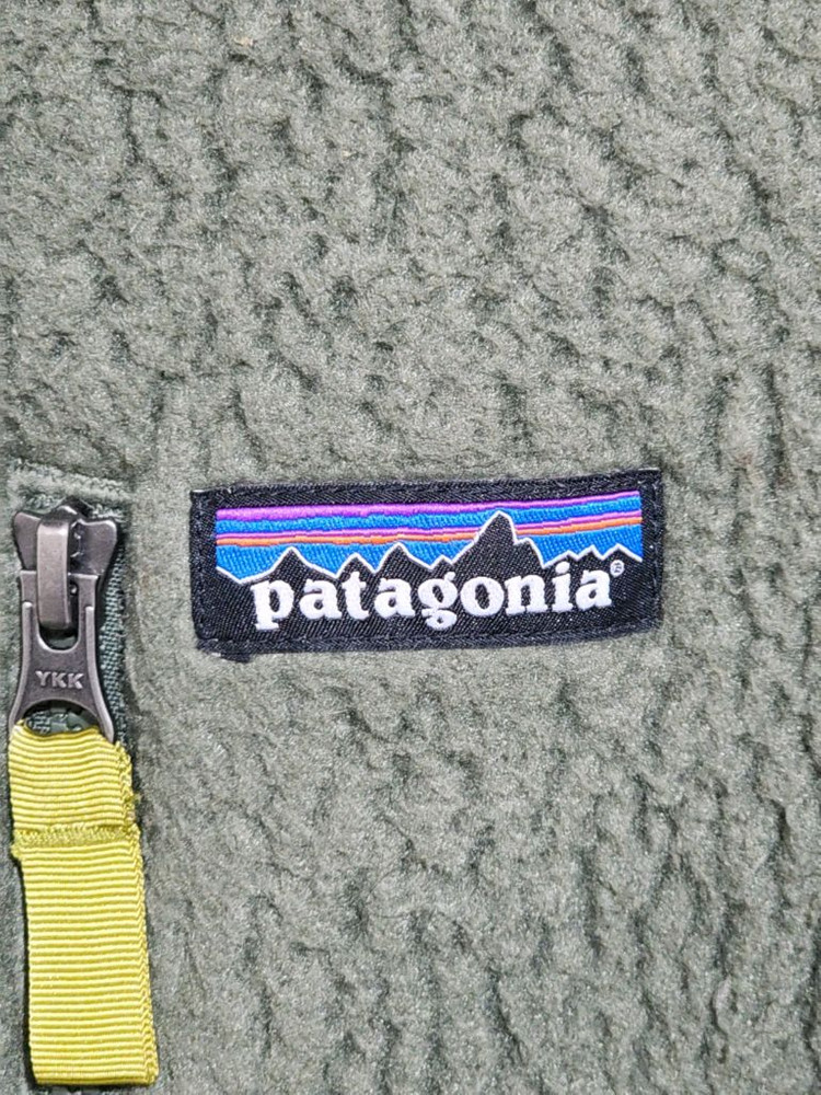 (L) 파타고니아 레트로 플리스 조끼 카키 후리스 베스트 이미지