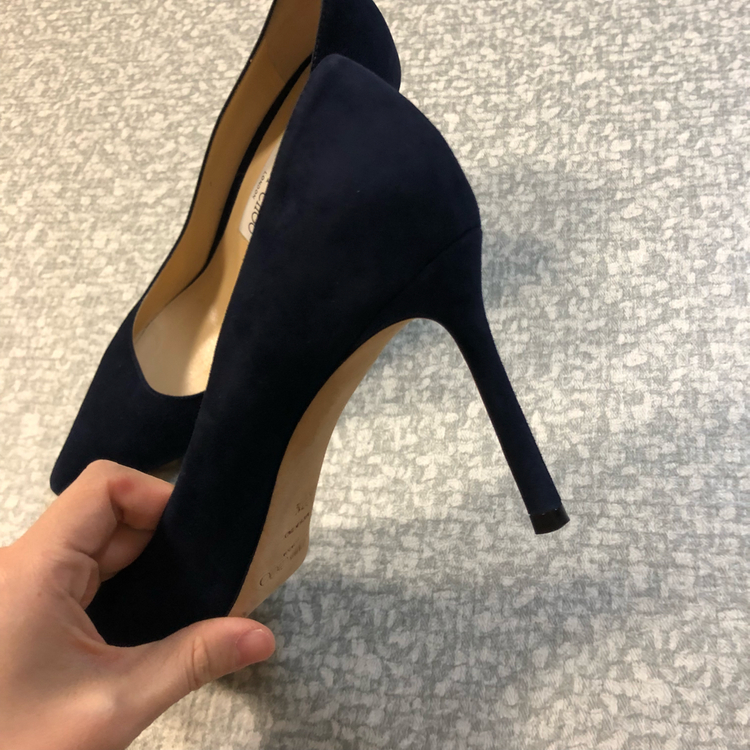 지미추 로미 85 245mm 구두 힐 하객룩 네이비 이미지
