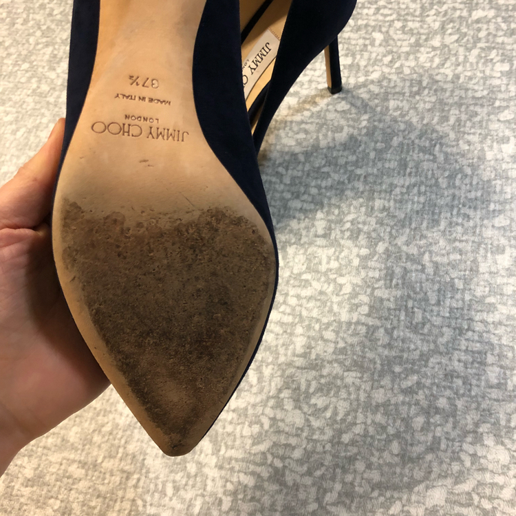 지미추 로미 85 245mm 구두 힐 하객룩 네이비 이미지