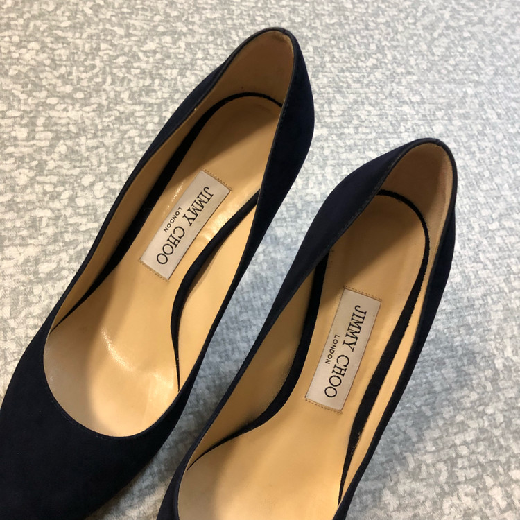 지미추 로미 85 245mm 구두 힐 하객룩 네이비 이미지