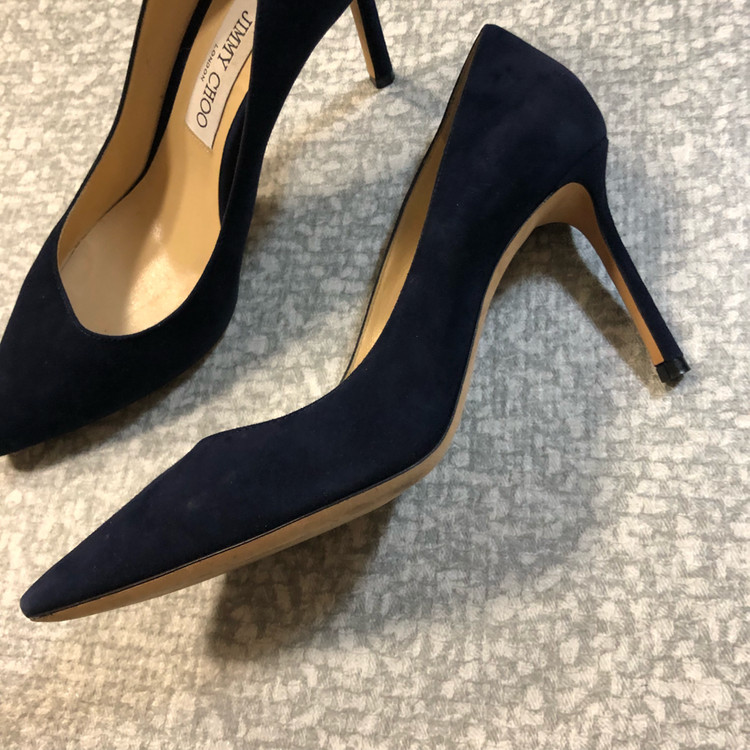 지미추 로미 85 245mm 구두 힐 하객룩 네이비 이미지