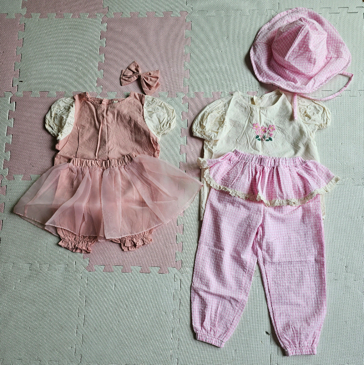 여아옷 120호130호 봄가을여름 113벌 일괄 이미지