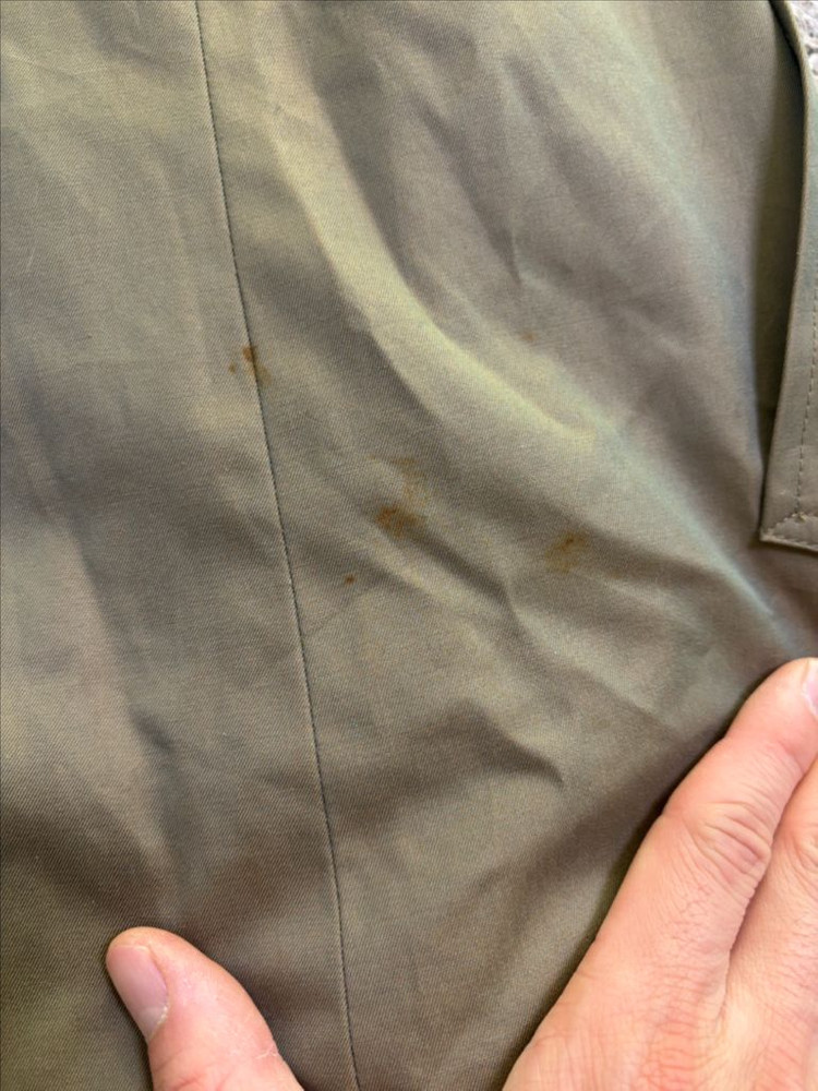 일제 카키색 트랜치코트 사이즈 105 이미지