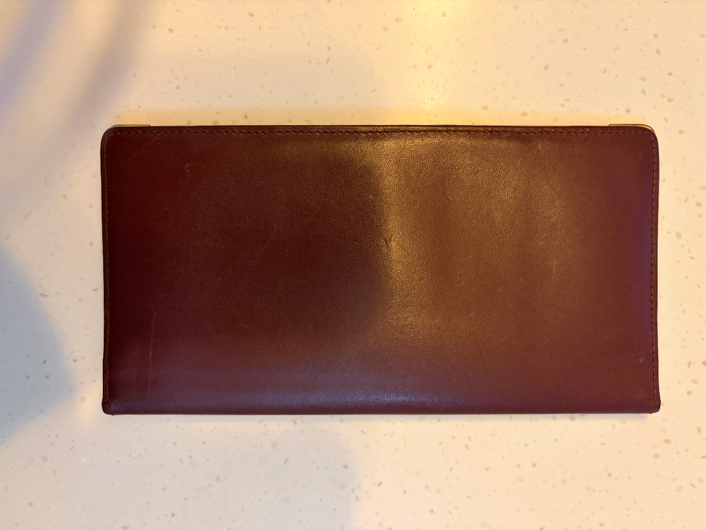 까르띠에 송아지 가죽 버건디 장지갑 이미지