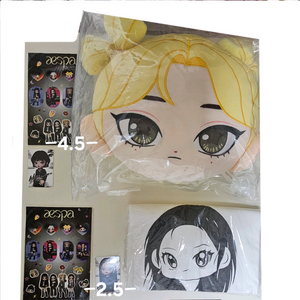 에스파 슈퍼메이츠 카리나 윈터 티셔츠 쿠션 포카 이미지