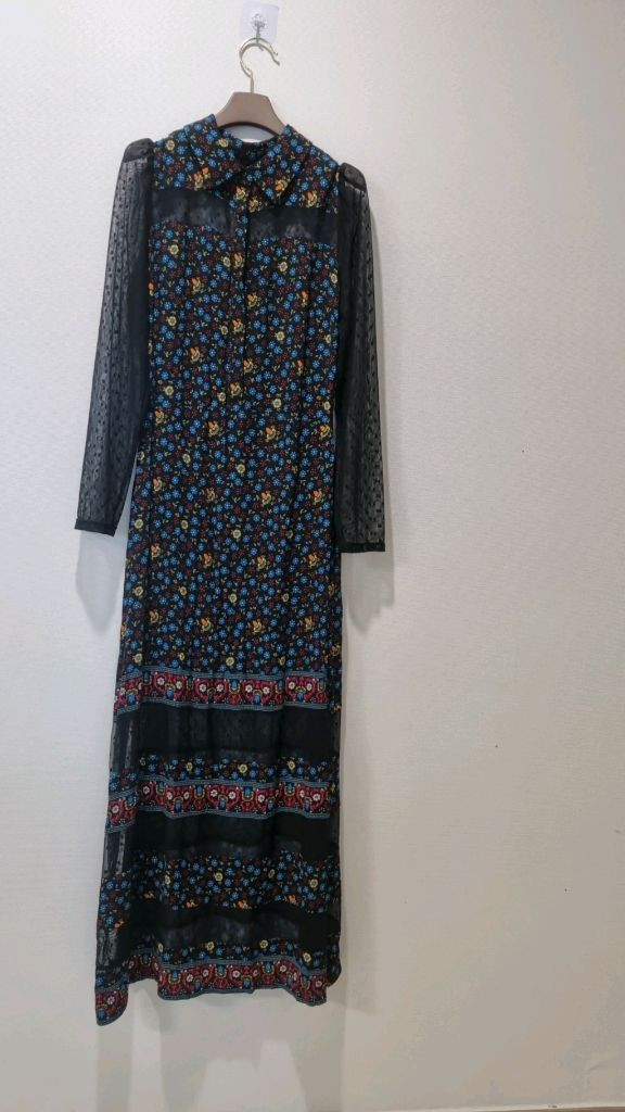 MAJE 마쥬 레지아 플로럴 레이스 시스루 롱 원피스 이미지