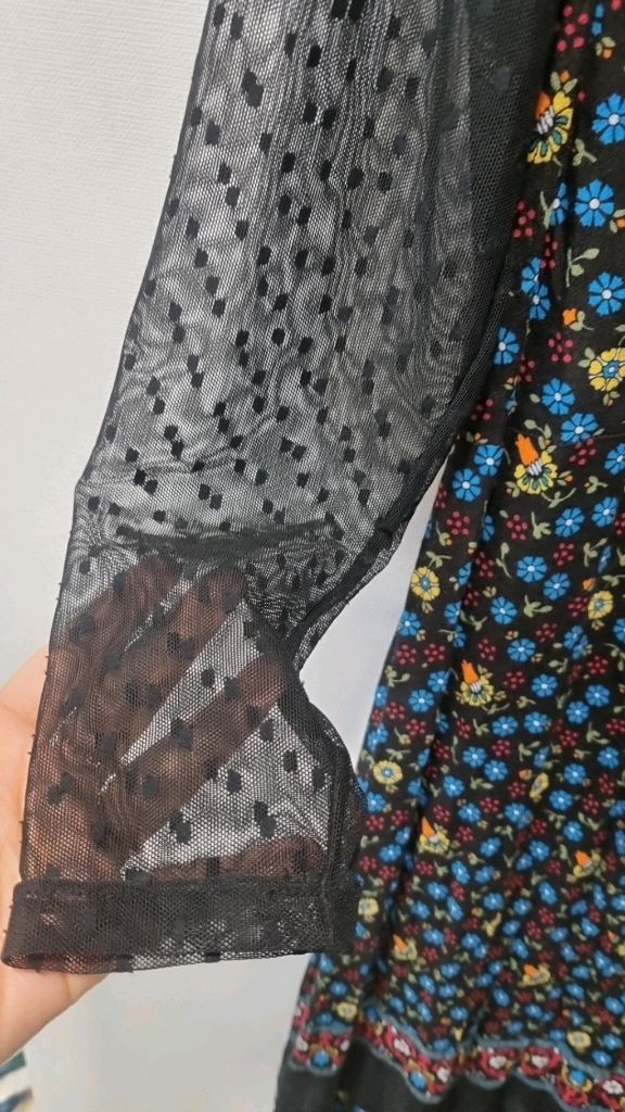 MAJE 마쥬 레지아 플로럴 레이스 시스루 롱 원피스 이미지