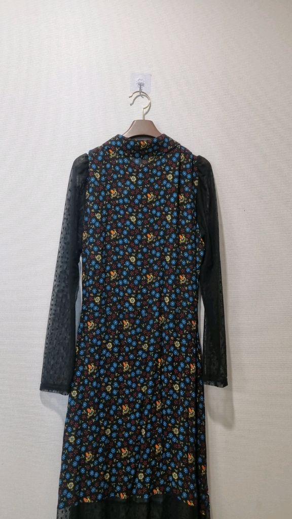 MAJE 마쥬 레지아 플로럴 레이스 시스루 롱 원피스 이미지