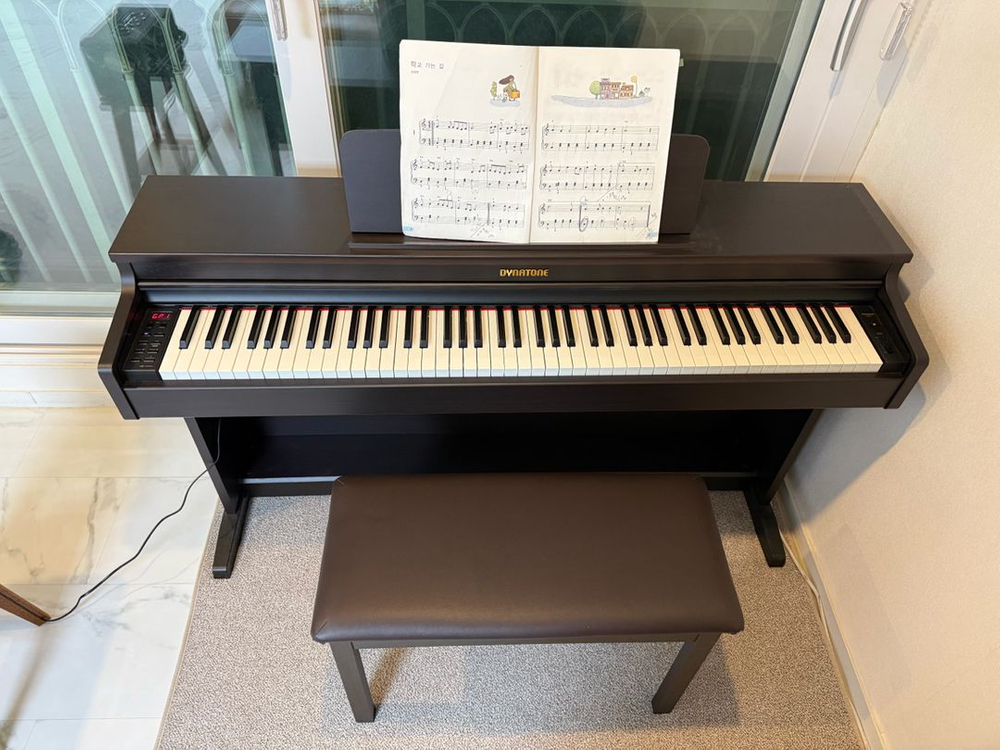 (거의 새거) 다이나톤 DT100 디지털 피아노 (로즈우드, 의자, 매트 포함) 이미지