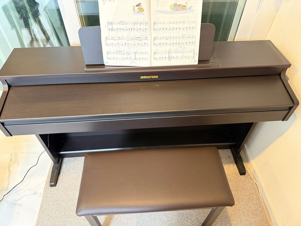 (거의 새거) 다이나톤 DT100 디지털 피아노 (로즈우드, 의자, 매트 포함) 이미지