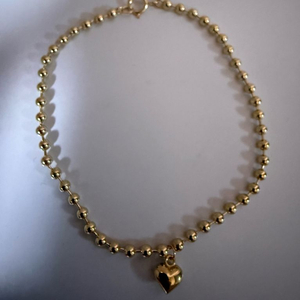 14k 군번줄 하트 팔찌 이미지