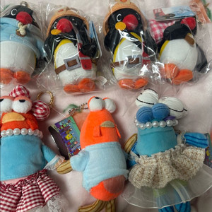 핑구 스폰지밥 주민 모프샌드 헬로키티 인사이드 아웃 키링 인형 이미지