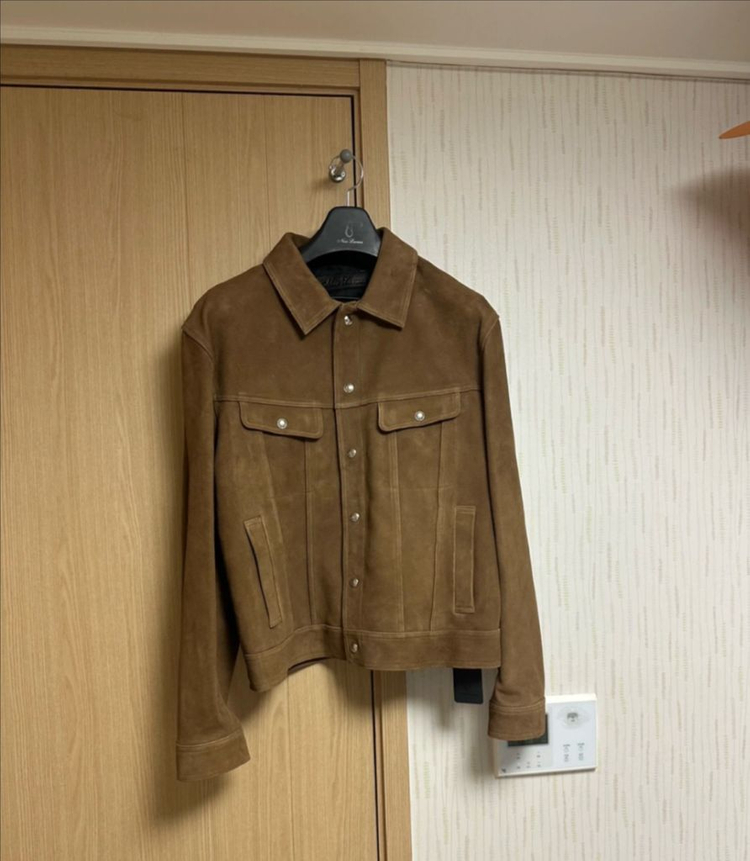 새상품)느와르라르메스 스웨이드 자켓 탄브라운 50 이미지