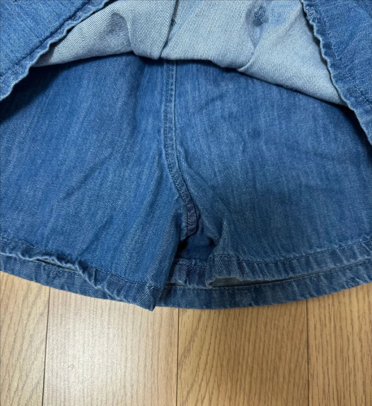 자라 플라워 자수 데님 버뮤다 스커트 (131cm) 8-9세 -택포 이미지