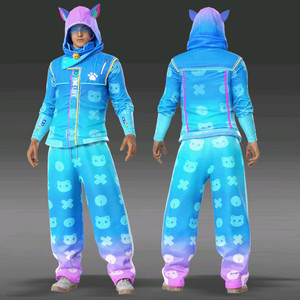 배그 Aixleft 남자세트 스킨코드 이미지