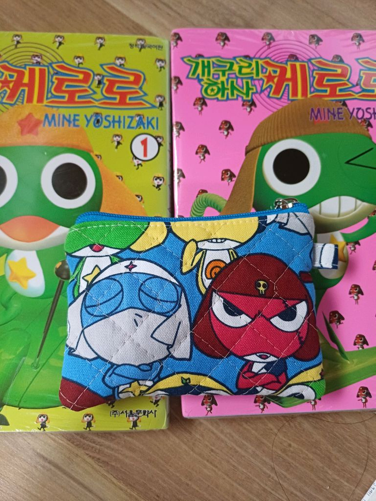 개구리중사케로로 만화책1~2권 미개봉, 카드지갑 핸드메이드 이미지