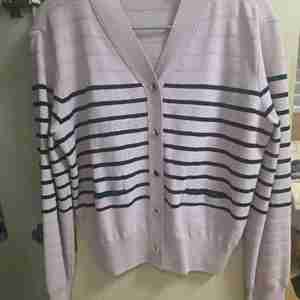 한섬 sjsj 스트라이프 아일렛 니트 가디건 이미지