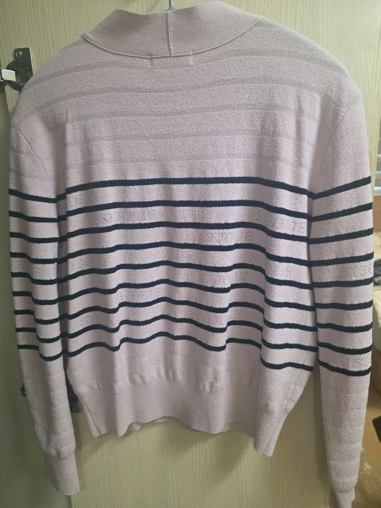 한섬 sjsj 스트라이프 아일렛 니트 가디건 이미지