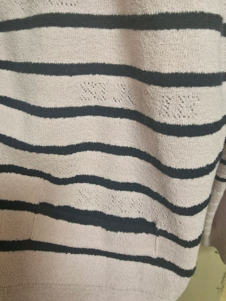 한섬 sjsj 스트라이프 아일렛 니트 가디건 이미지