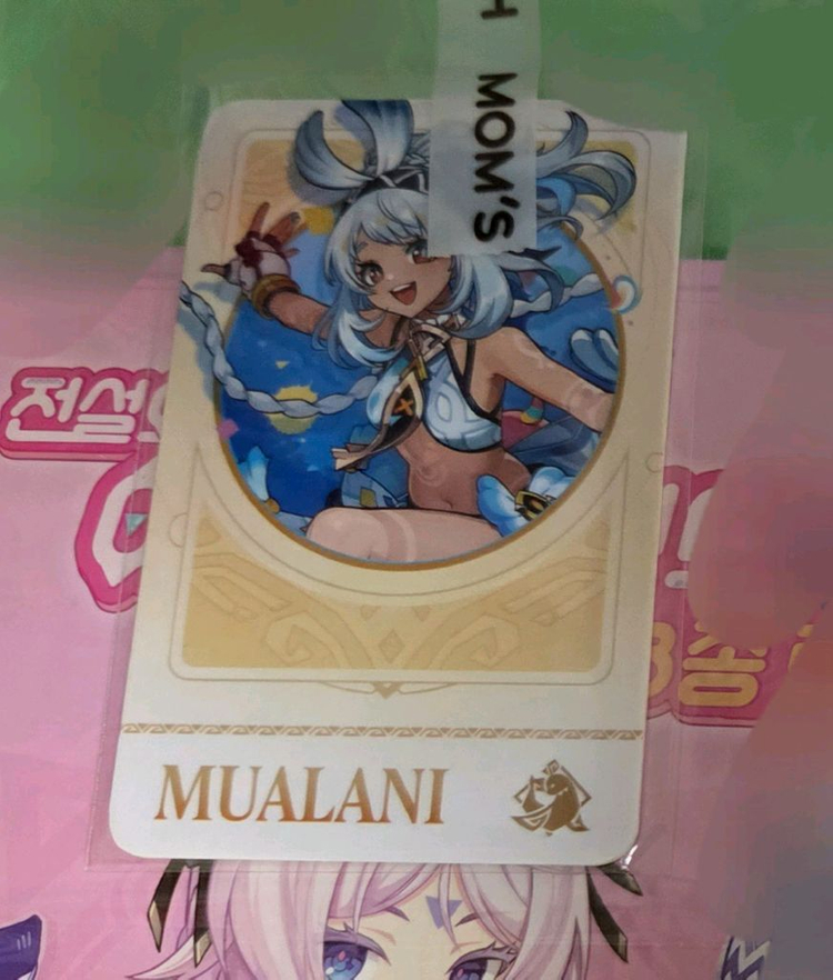 맘스터치 원신 말라니 아크릴 스탠드, 포카, 리딤 이미지